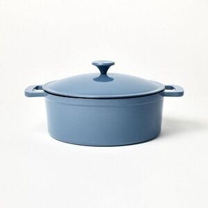 Open Box - Figmint - 5.5qt Enamel Dutch Oven Blue - Figmint Blue